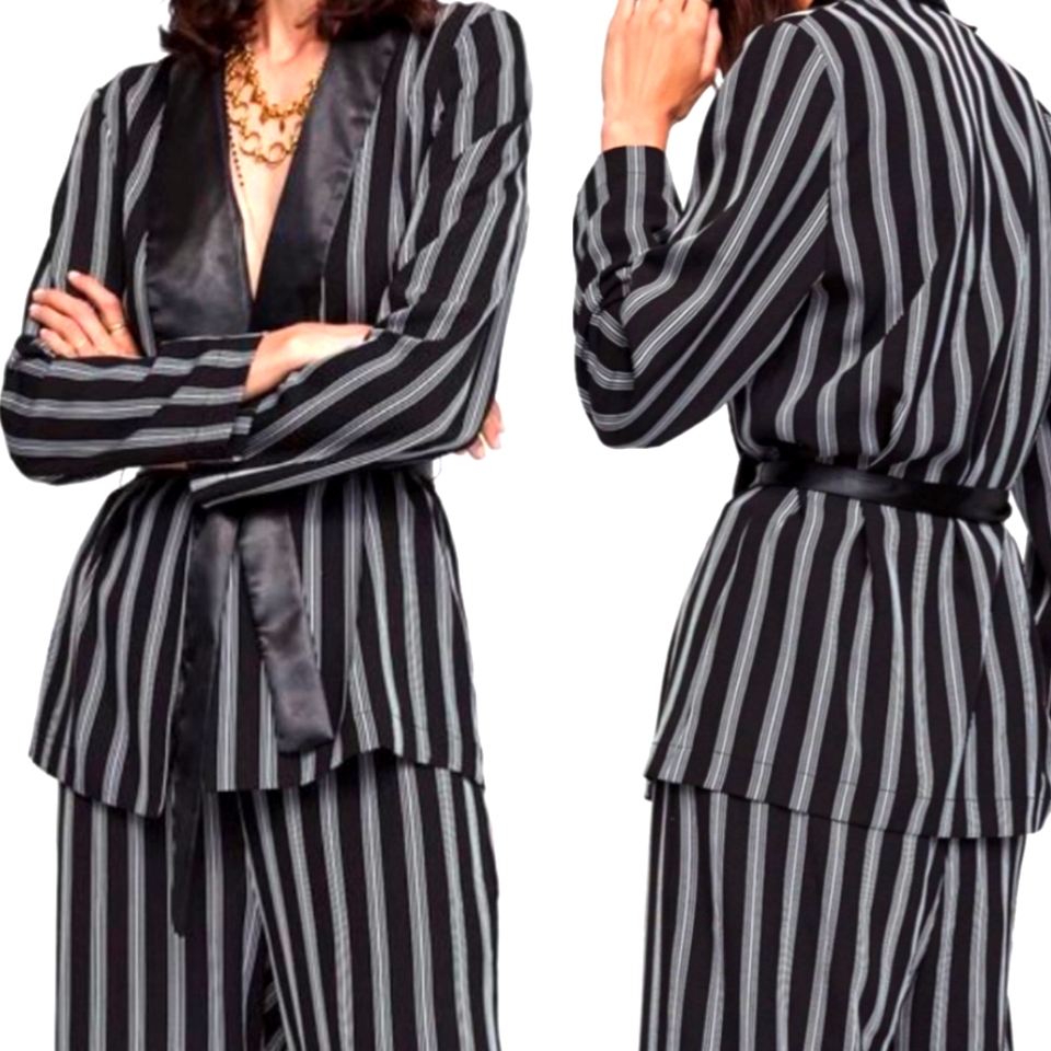 Zara Basic Striped Kimono Jacket